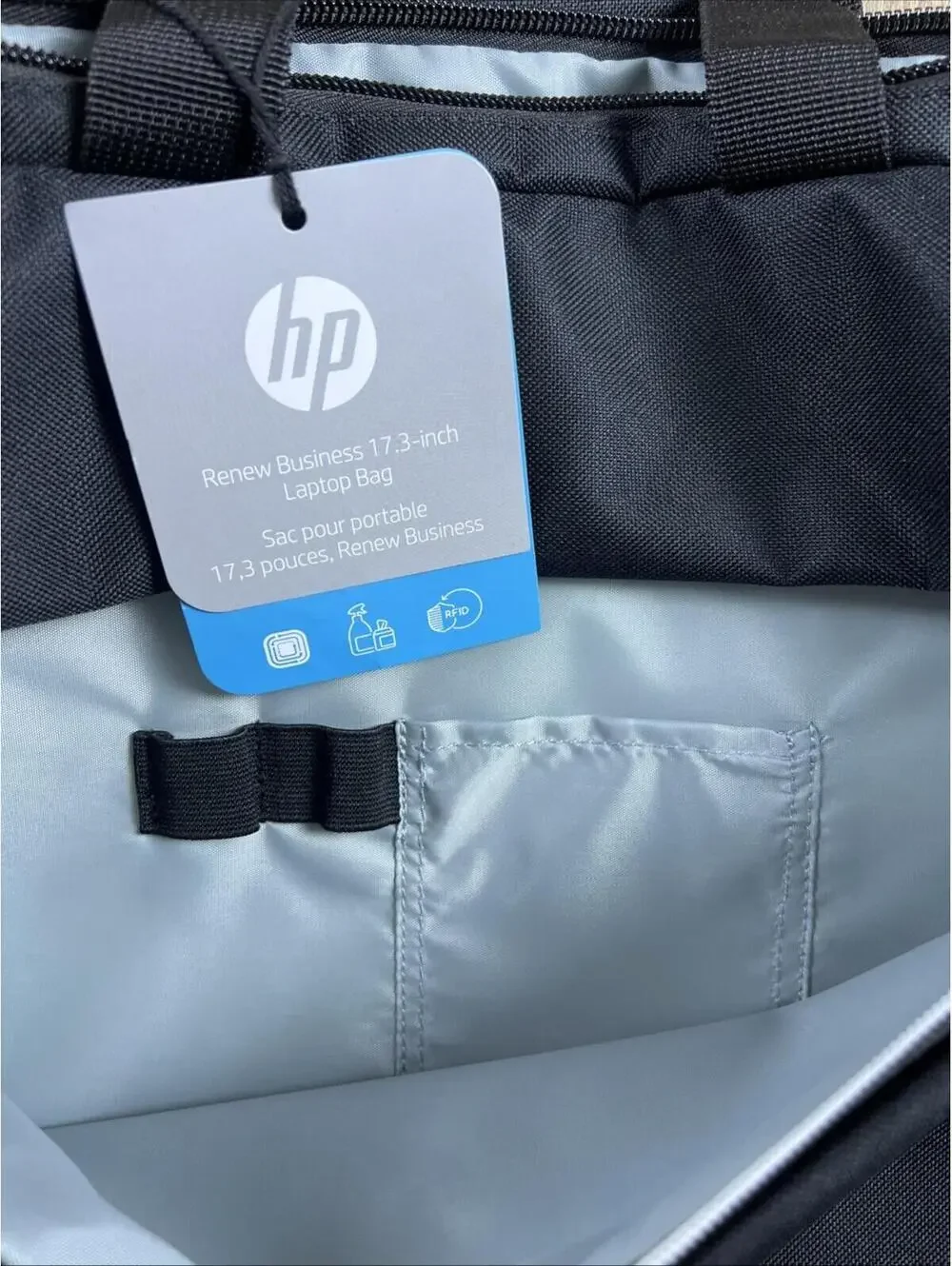 NWT HP 17.3 Laptop Messenger Bag Renew Business Travel Bag Black New Handles